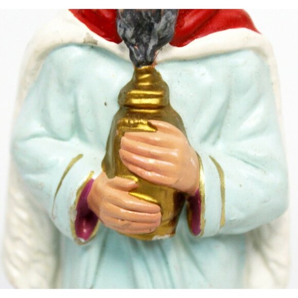 VTG Fontanini Paper Mache Nativity Wise Man Figurine Italian Hand Painted - Picture 4 of 12